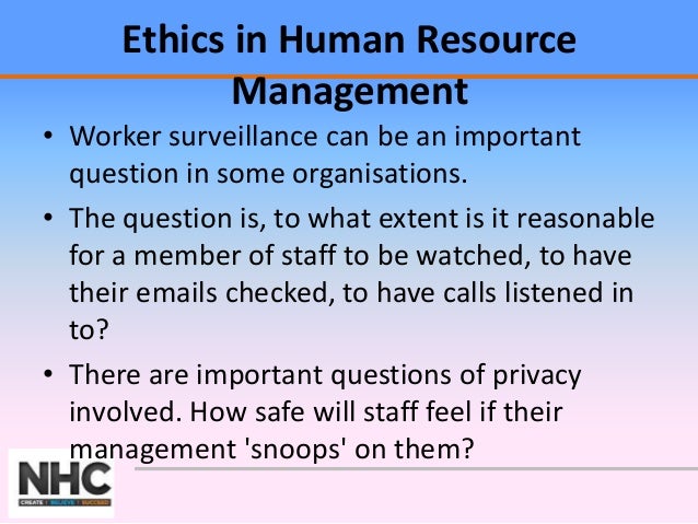 elaborate the guidelines of role of ethics in human resource human resources code of ethics